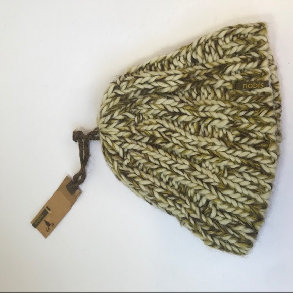 Nobis NEW Wool Knit Toque Beanie Hat Shroom Boho Sweater Warm - Picture 6 of 14